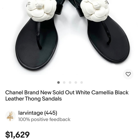 Authentic Chanel Camellia Sandals - Picture 2 of 10